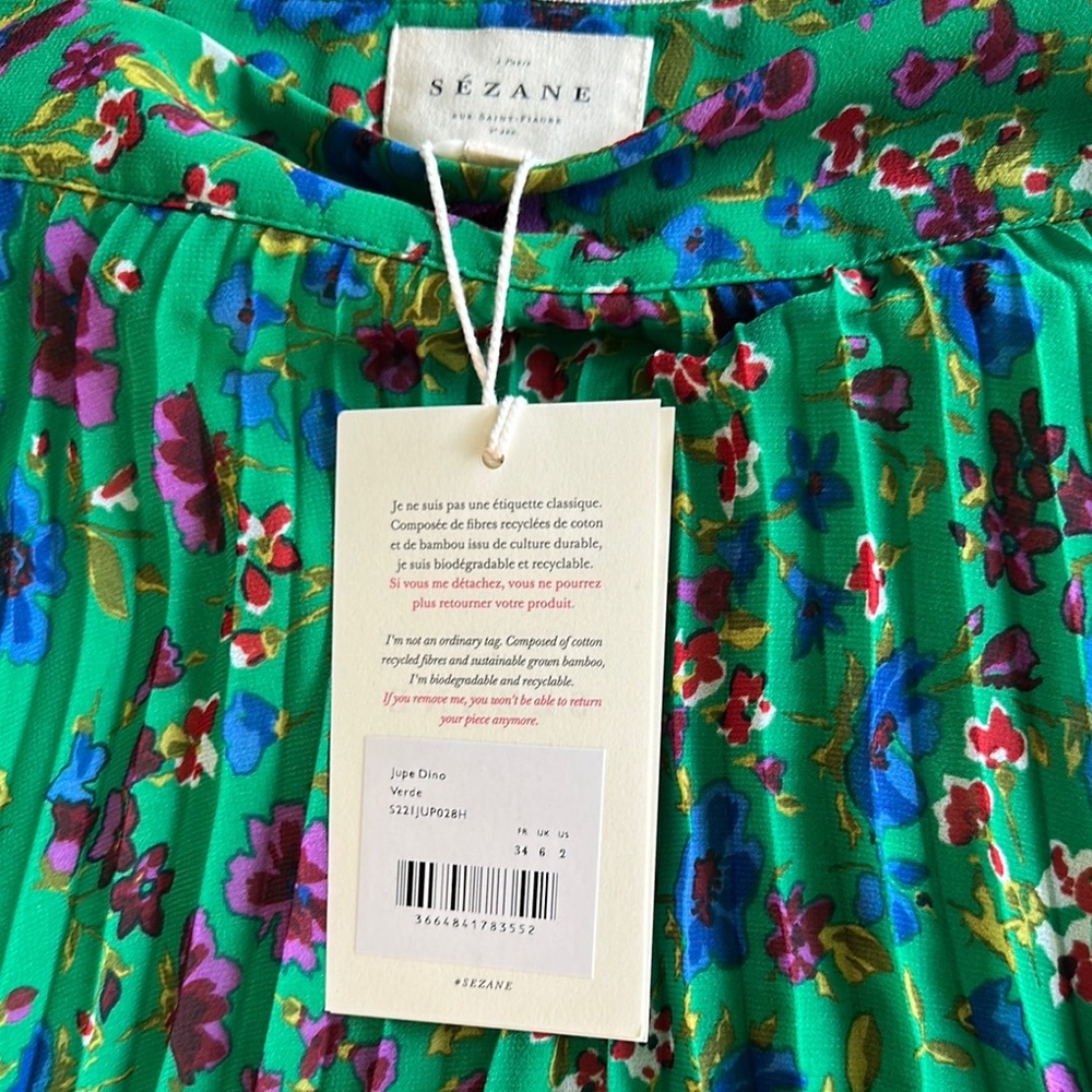 Sezane Vibrant Floral Midi Skirt - Picture 4 of 6